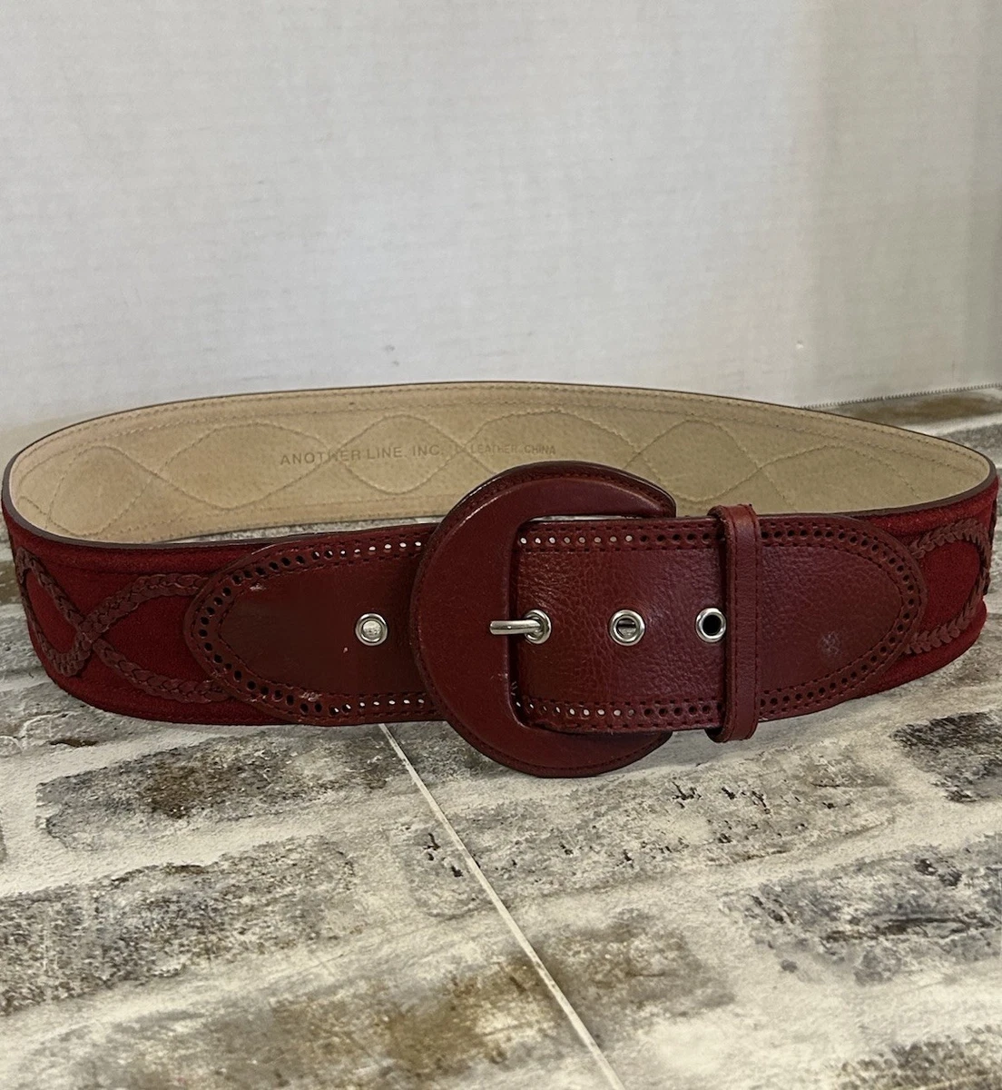 Braided Belt Wide Red Belts for Women for sale | eBay display picture 1