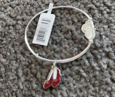Alex and Ani Wizard of Oz Ruby Slippers Charm Bangle Bracelet NWT RARE