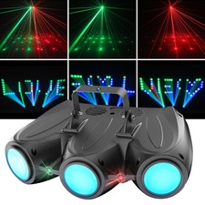 UKING 192LED RGBW Stage Light Multi-Pattern Disco Laser Lighting DMX Party DJ