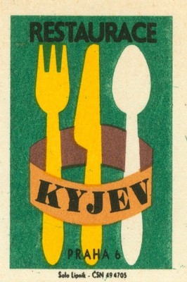 Vintage Czech Restaurant Poster - Praha 6   - 24x36  Premium Gallery Print
