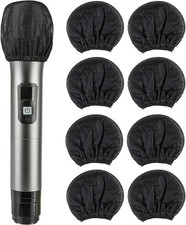 200 Pcs Disposable Microphone Cover Non-Woven Handheld Microphone Windscreen Pro