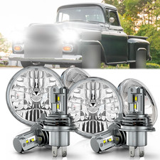 Fits Chevrolet Truck 1958-1964 - 4pcs 5-34 5.75 Led Headlights Hi Lo Beam Dot