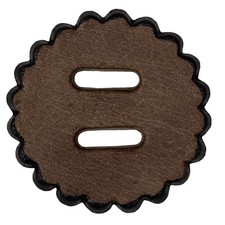 C-TY06 06 Pack Hilason Slotted Scalloped Leather Rosette Concho Saddle Dark Brow