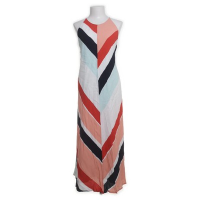 Zara Basic, Maxikleid, Größe: L, Weiß/Mehrfarbig, Polyester/Viskose, Damen -J05