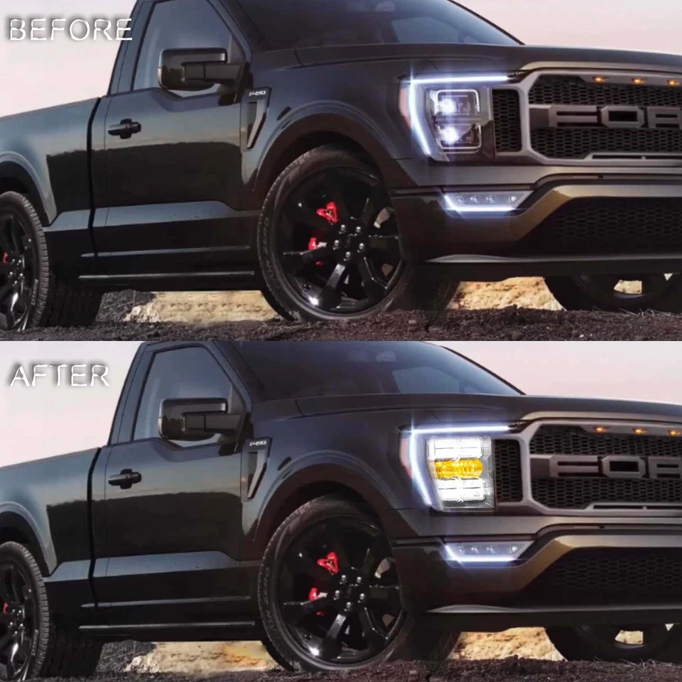 Pair VLAND LED Reflector Headlights For 2021-2023 Ford F-150  F150 Front Lamps - Image 4 of 4