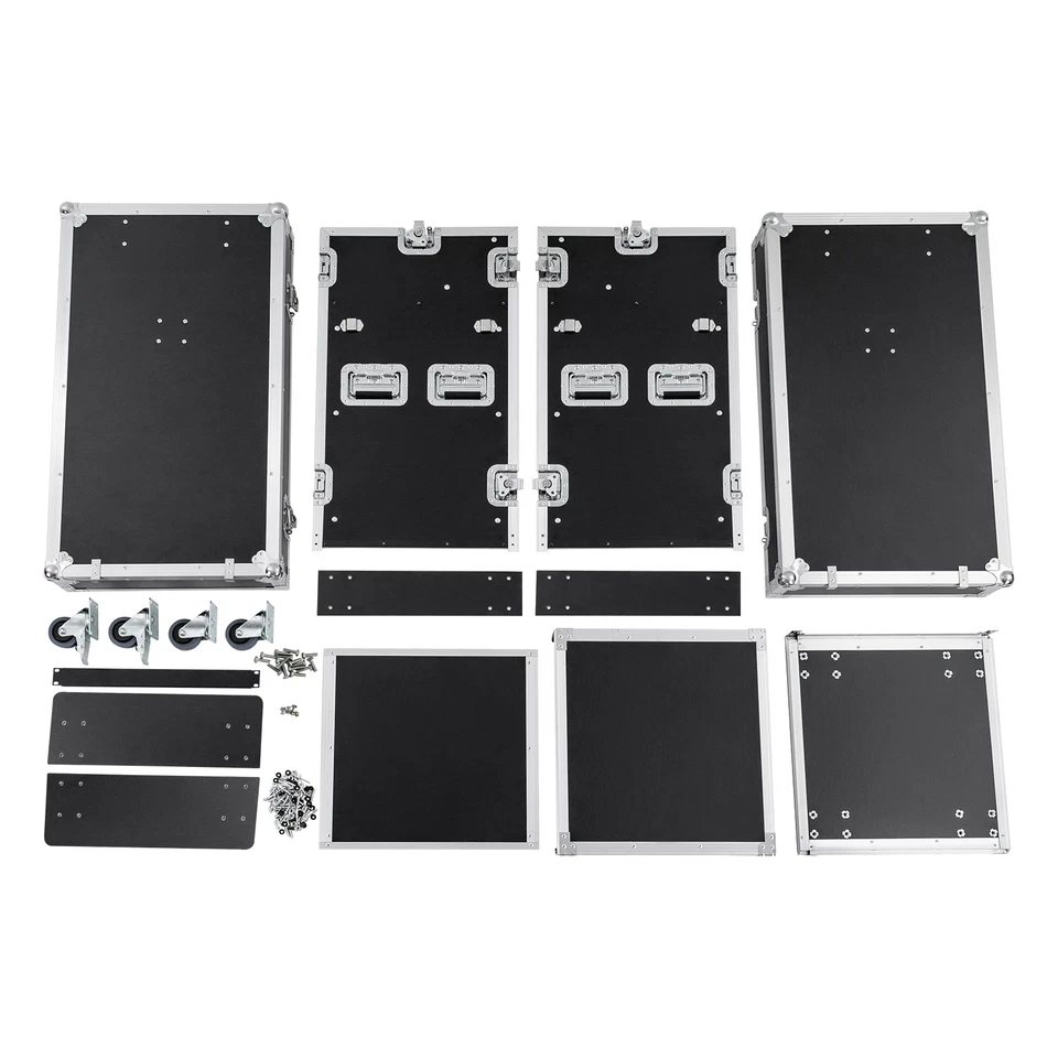 14U PA DJ Rack / Road Case Slant Mixer Top Rack with 2* DJ Table Tops 661.39lbs - Image 4 of 4