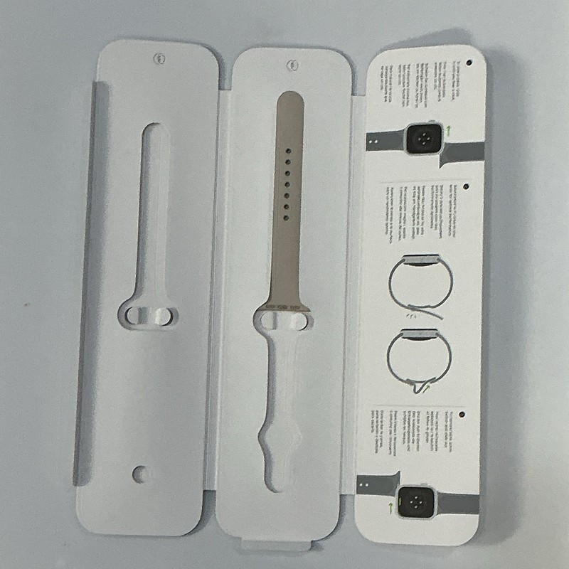 Incomplete Set – Single Apple Beige Silicone Sport Band w/ Stainless Steel Pin