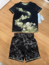 Cat  Jack Boys Pjs Halloween Skeletons Top  Shorts S 6/7  234