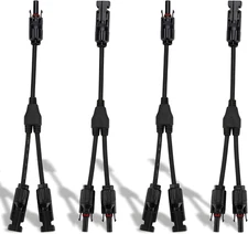 Solar Connectors Y Branch Parallel 1 to 2 Adapter Cable Wire Plug Tool Kit for S