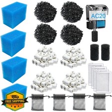 Fluval Aquaclear 20 Filter Media Kit 4 Sets - Carbon, Ceramic, Sponges
