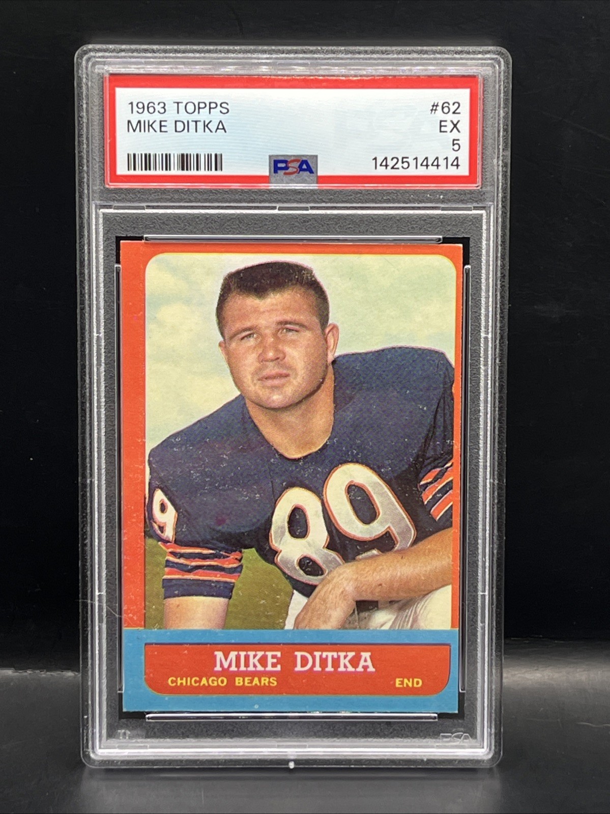 1963 TOPPS #62 MIKE DITKA PSA 5