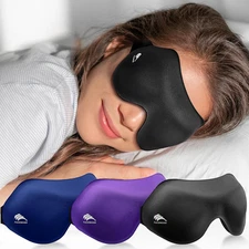 Sleep Eye Mask for Side Sleeper Men Women 3 Pack: 100% Blackout 3D Eye Masks for