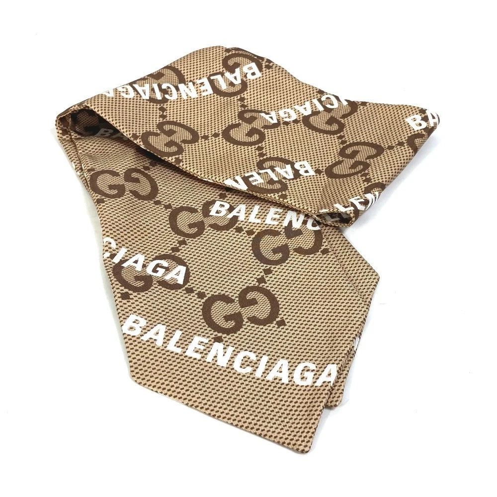Gucci 676777 Maxi GG Neck Bow Balenciaga Écharpe en soie The Hacker Project