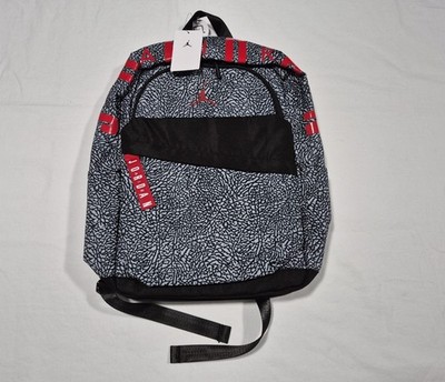 Jordan Brand Backpack Black Grey Elephant Print Red Jumpman Backpack  9A0172-G3A