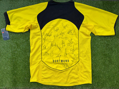 Dortmund Trikot 2004/05 Gr. M Spielerversion Teamsigniert BVB Total90 Nike