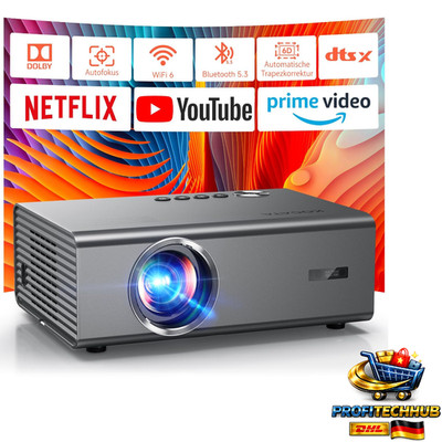 4K Beamer Kogata GC357B 6D Keystone Wi-Fi 6 Bluetooth Heimk