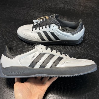 NEW adidas Puig Samba Silver Metallic Core Black HQ4747 Men's Size 9.5