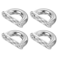 4-Pack Arch Bridge Buckle, Metal D-Ring Connector Buckles for Bag White Silver 
