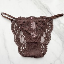 Victoria's Secret Dream Angels Lace Adjustable String Bikini Panty Ganache