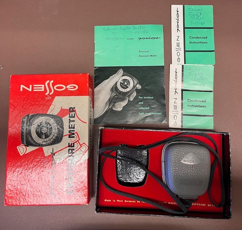Vintage Gossen CDS Super Pilot Exposure Meter w/ Carrying Case and Box - Picture 3 of 3