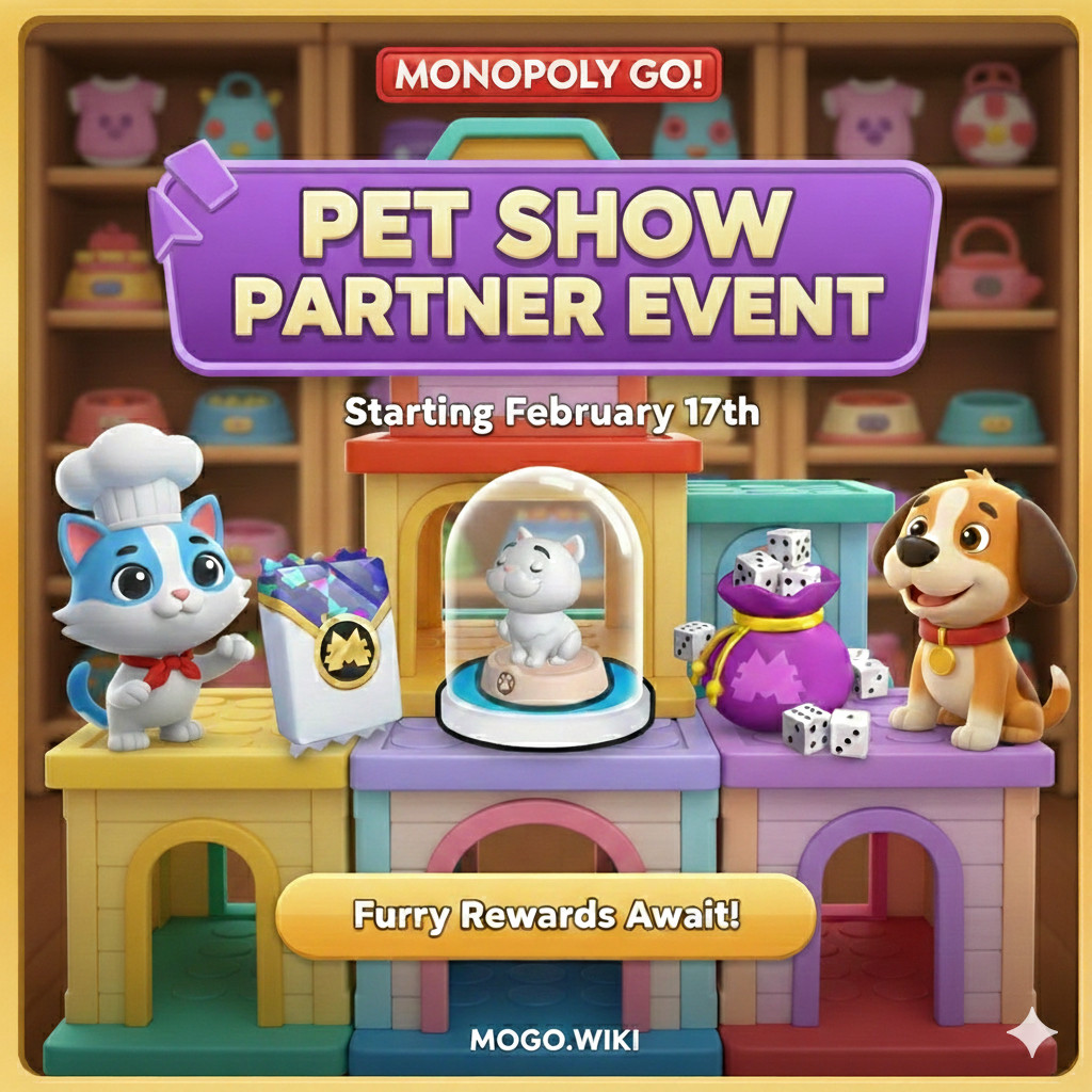 Pet Show Partners Event Monopoly Go 🔥 RUSH 24 Hours 🔥 Full Carry 80k Points