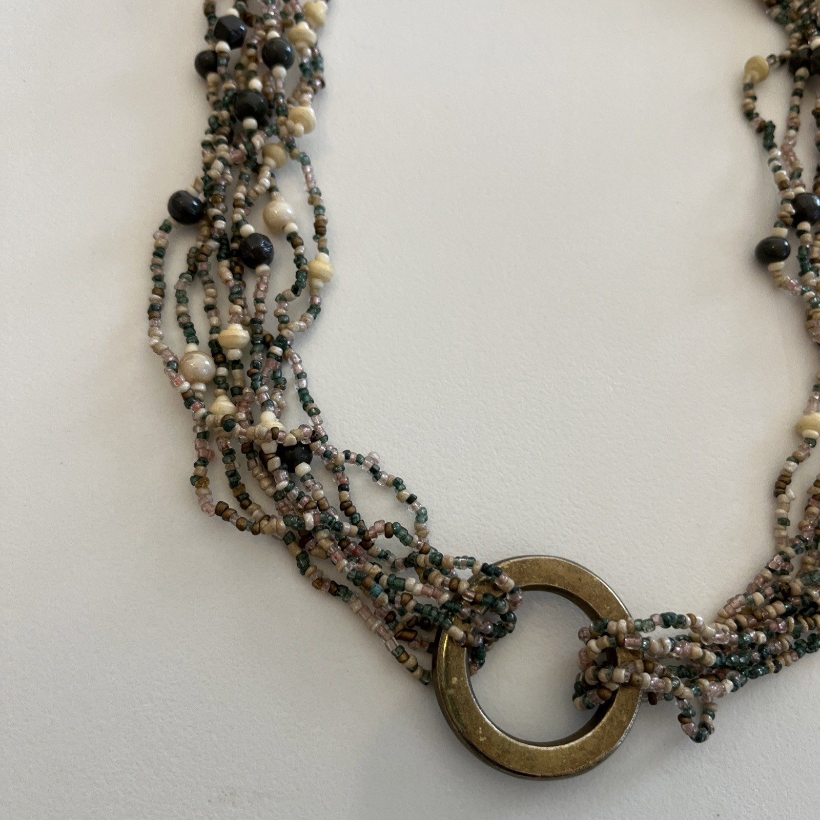 Vintage Multi-Strand Statement Bead Necklace Chun… - image 6