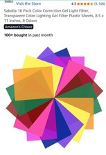 Sakolla 16 Pack Color Correction Gel Light Filter- LOT of 4 PACKS- NEW