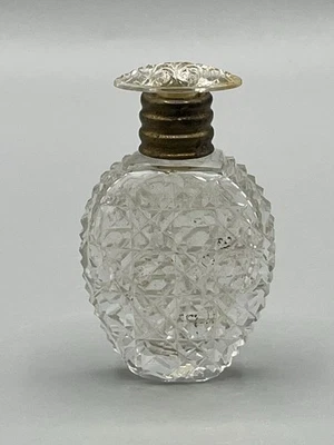 Antikes Kleines Glas Parfüm Parfum Flakon Flasche Kristallglas Antik Alt - Bild 1 von 4