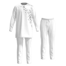 African Print Men's Casual Set: Geometric Shirt Pants, Soft
