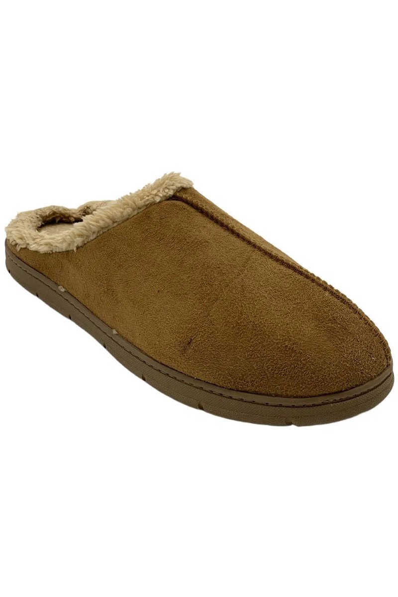 Wembley Men's Memory Foam Microsuede Slippers Chestnut | eBay