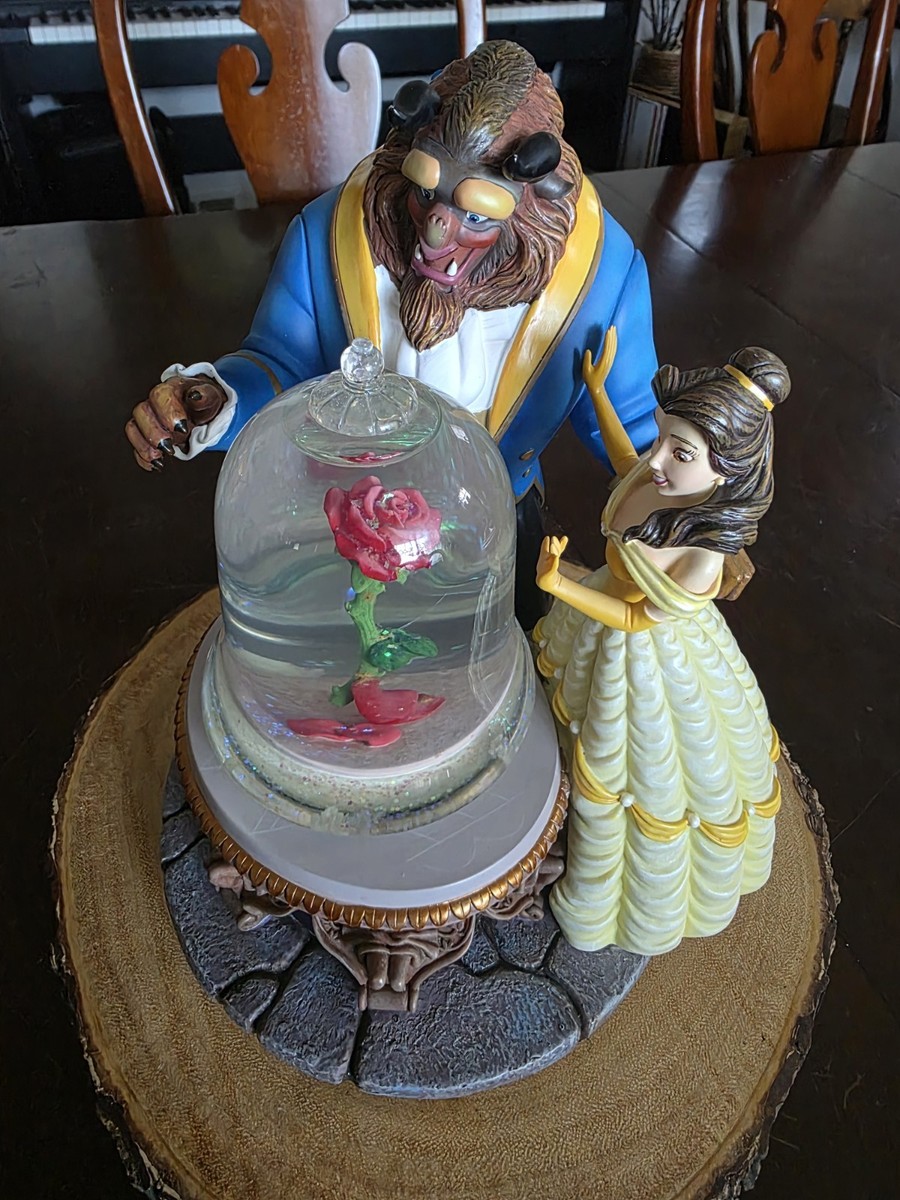 Vintage Disney 1991 BEAUTY AND THE BEAST Enchanted Rose Musical
