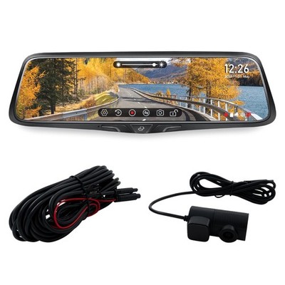 Voxx RVMDVR Rearview Mirror with a 2K DVR front camera featuring a 9.88  high...
