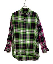 LAD MUSICIAN          Check shirt Green x Pink 2119-122