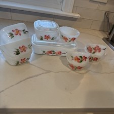 Anchor Hocking FireKing Peach Blossom Gay Fad Collection