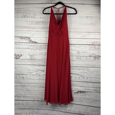 Jenny Yoo Collection Dress Women's SZ 8 Red Maxi Sleeveless Formal Evening Gown