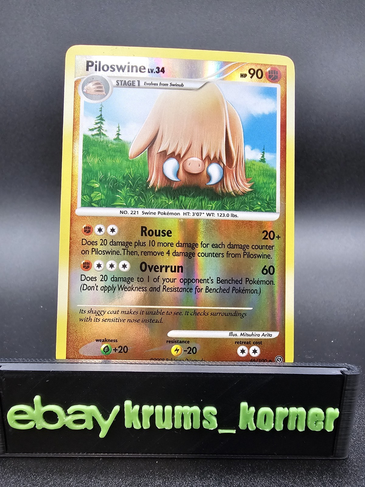 Piloswine 46/100 Stormfront Reverse Holo - NM