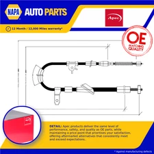 Handbrake Cable fits OPEL AGILA A 1.0 Rear Left 00 to 07 Hand Brake Parking Apec