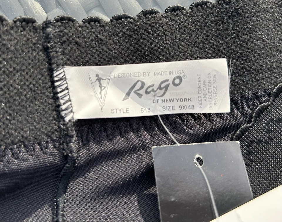 Rago #518 High Waist Leg Girdle Biker Shaper 9X Black NWT - Image 4 of 4