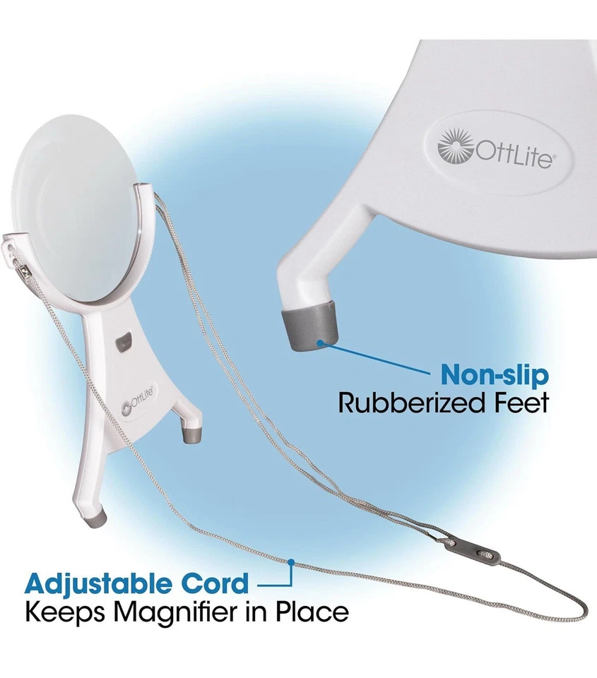 全新! Ottlite MAG 光学级放大镜 1.5x LED 照明 MG013HF — 第 4/4 张图片