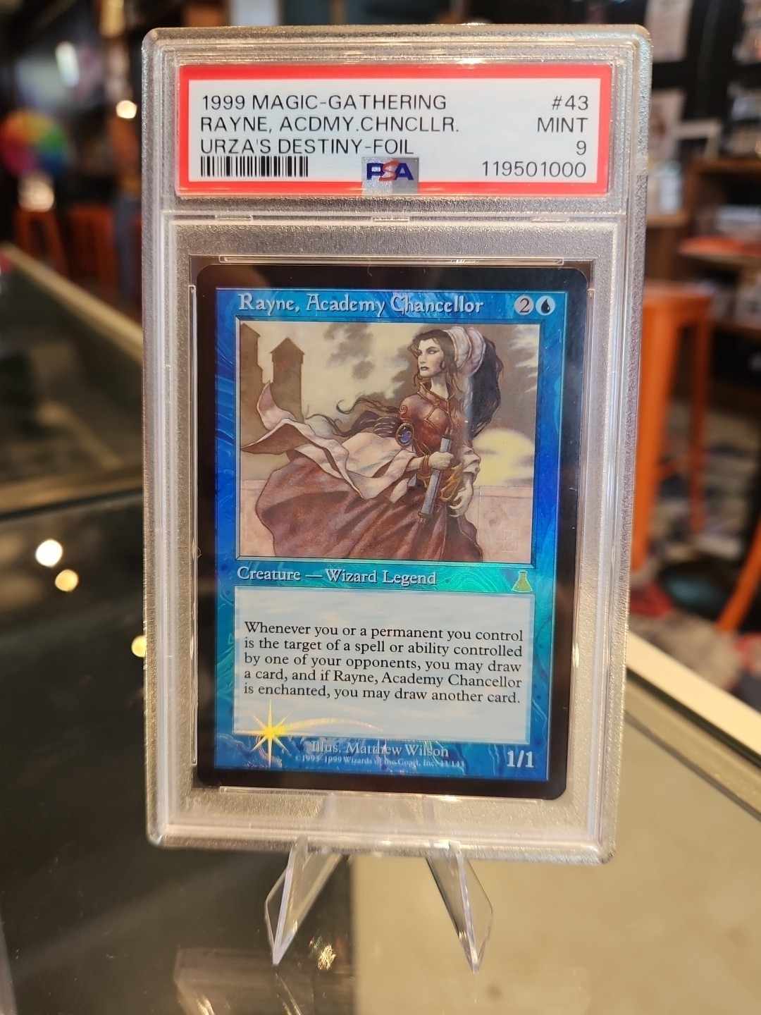 Rayne Academy Chancellor Urza's Destiny Foil 🔥 RARE PSA 9 MINT MTG Magic 43/143