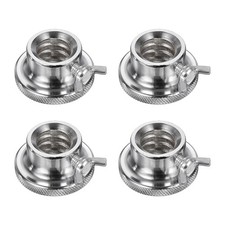4pcs Dumbbell Collars, Barbell Spin Lock Anti Slip Weight Clip, Silver