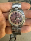 VTG. STAINLESS SEIKO 7009-8219 AUTOMATIC WATCH BLEACHED “TROPICAL”  PATINA DIAL