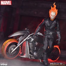 Mezco Toyz One 12 Marvel Ghost Rider And Hell Cycle DAMAGED BOX