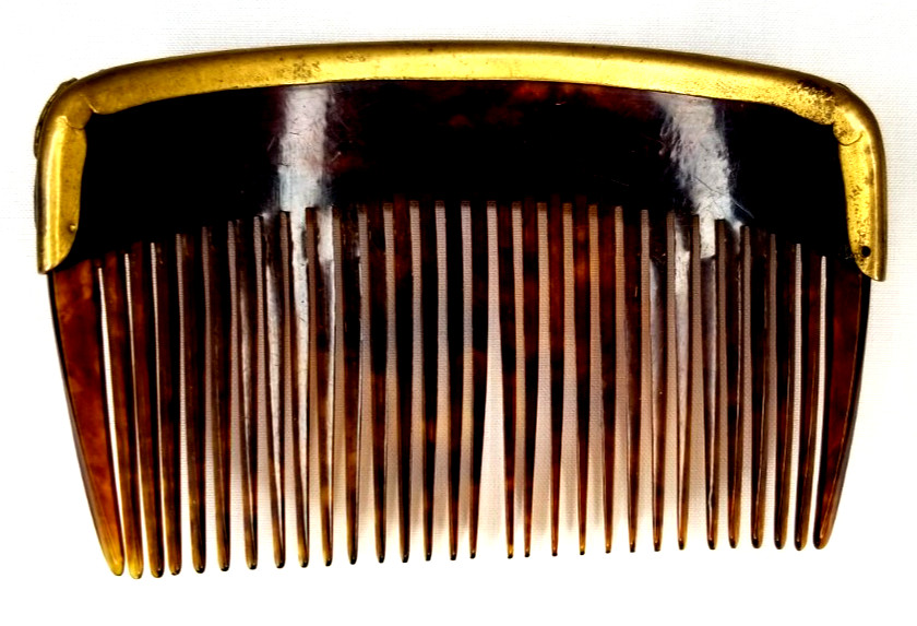 Monogram E Tortoise Shell Bakelite Decorative Hai… - image 9