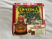 Crayola Vintage 1992 Collectible Holiday Tin 64 Crayons New Factory Sealed