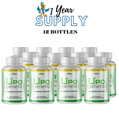 Lipo Genetic-  Keto & Weight Support- 12 Bottles- 720 Capsules