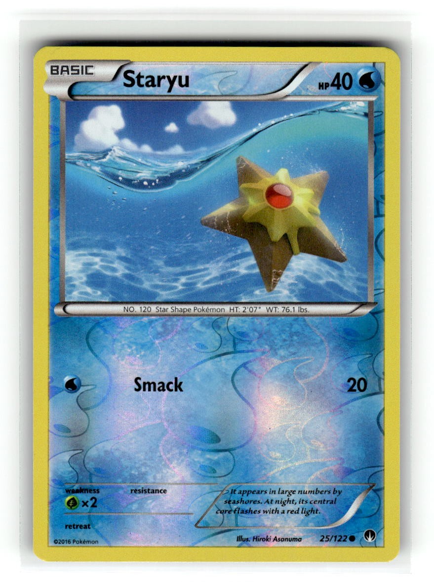 Staryu 25/122 Common BREAKpoint Pokemon Reverse Holo Near Mint
