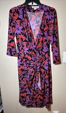 Tommy Bahama Dress Womens Floral Clara Joyful Jewel 3/4 Sleeve Multicolor Size L