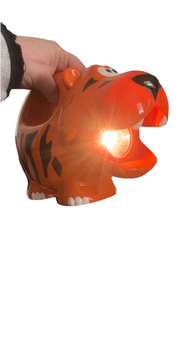 Vintage Little Tikes Glow 'N Speak Roaring Orange Tiger Flashlight