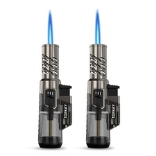 2 Pack Torch Lighter Jet Flame Butane Lighter Refillable Mini Torch Lighter f...